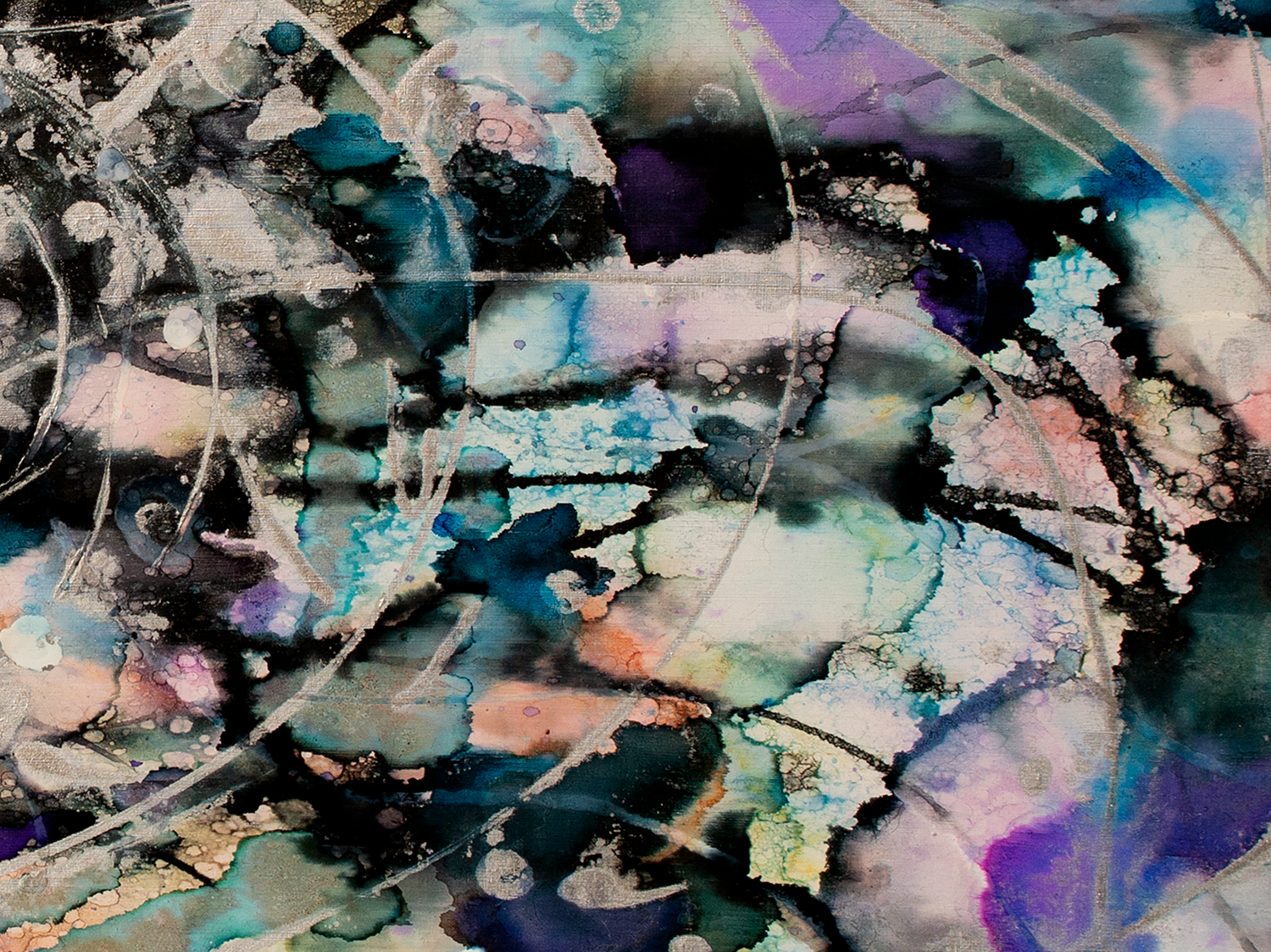 Detail of abstract painting "Complex" by Victor Charade